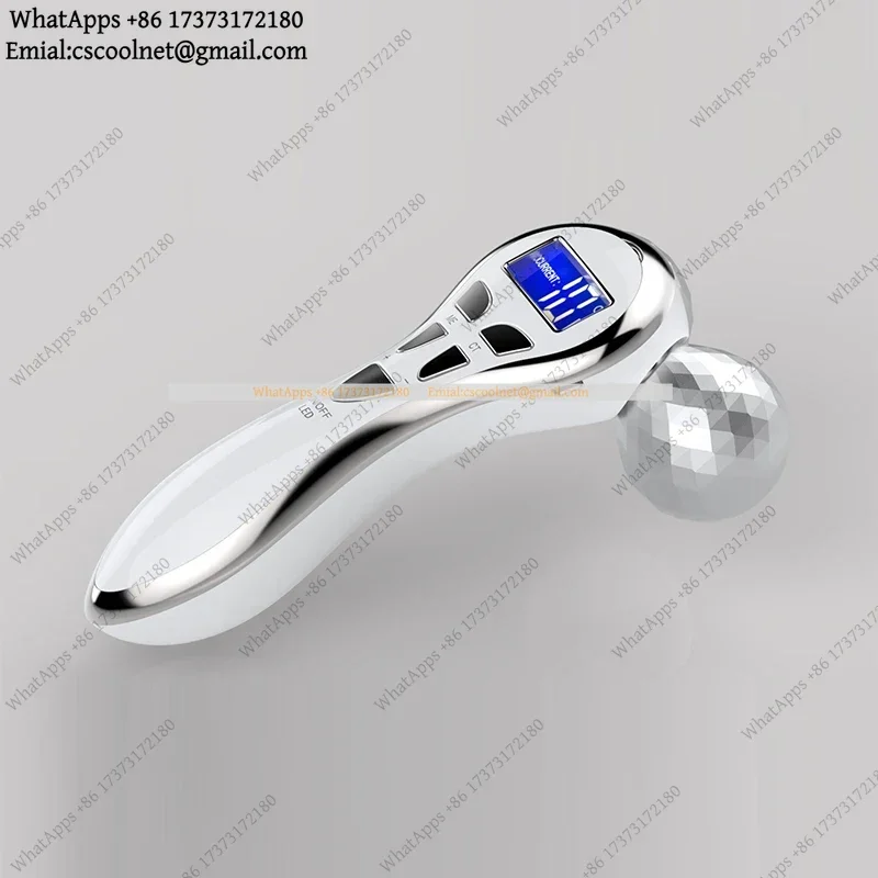 4D Microcurrent Facial Massager RollerUSBRechargeable Face Lift Anti Aging Beauty Roller for Wrinkles Face Slimming Body Massage