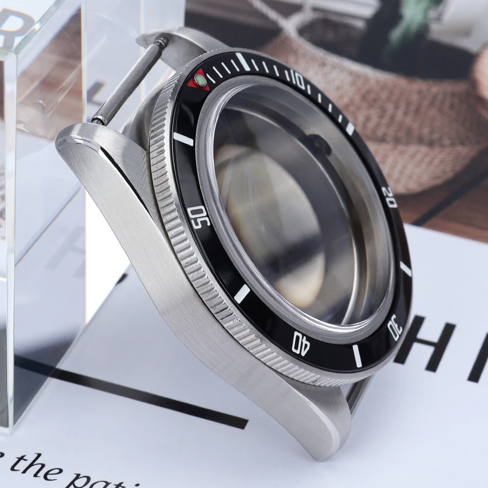 38.8mm Silvery Brushed NH35 Watch Case Stainless Steel For NH35 NH36 NH38/34 Automatic Movts Mod BB58 Black Bay Seiko Mods Parts view 2