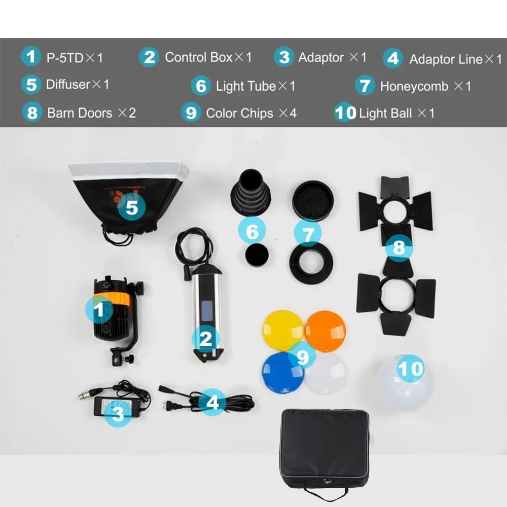 ضوء سبوت للتصوير الفوتوغرافي بتركيز 100 وات من Ration Eyes - إضاءة استوديو Pulsar 5-P 51D