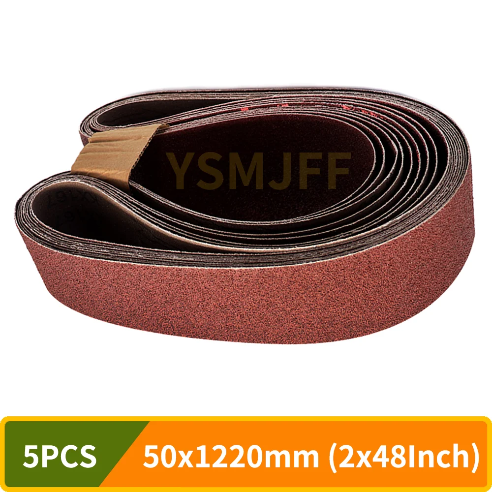 5 szt. 1220*50mm pasy szlifierskie do szlifierki taśmowej 2 ''* 48'' 40-1000 różne ziarno pas ścierny do obróbki drewna i polerowania metalu