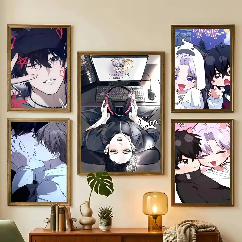Anime BL V-Virtual Strangers Painting Calligraphy Stylish Wall Art Poster, Bedroom Living Room Home Decor Gift