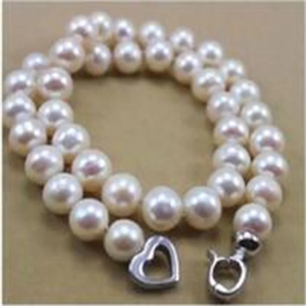 gorgeous 11-12mm south sea white pearl necklace 18inch 925s