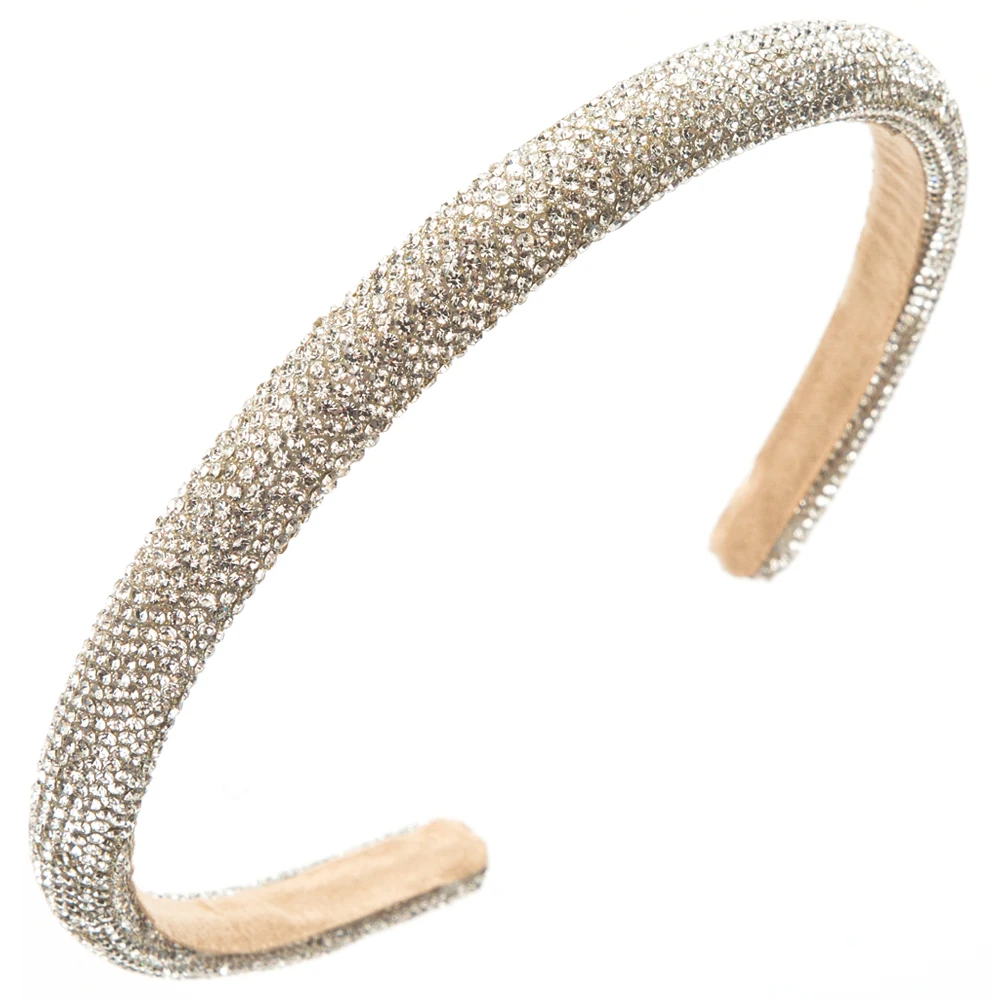 Korean Fashion New Full Diamond Headband Women's Colorful Sponge Thin Edge Temperament Headband Simple and Versatile Headband
