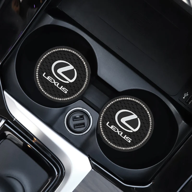 2 قطعة سيارة كوستر وسادة عدم الانزلاق كأس الماء حامل لكزس RX300 IS200 IS250 ES350 Ct200h UX250h NX300h RX350 ES300h GS #5