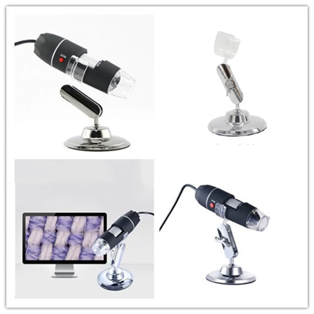 

Portable Usb Digital Microscope 0X-1600X 8 Led Magnification Metal Stand High Resolution Sensor For Pcb Coin Jewelry