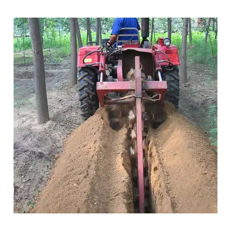 Farm Tractor 3 Point Hitch Ditcher Crawler Walk Behind Trencher Ditcher Power Trencher Machine Digging