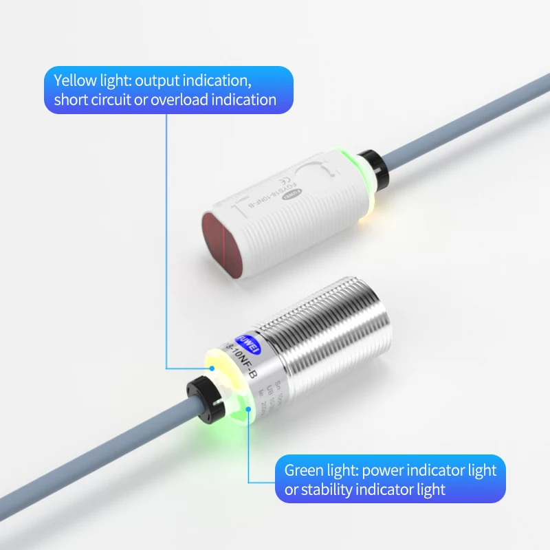 FGYM18-10PF-B Metal M18 photoelectric sensor for detecting the presence or absence of a proximity sensor.