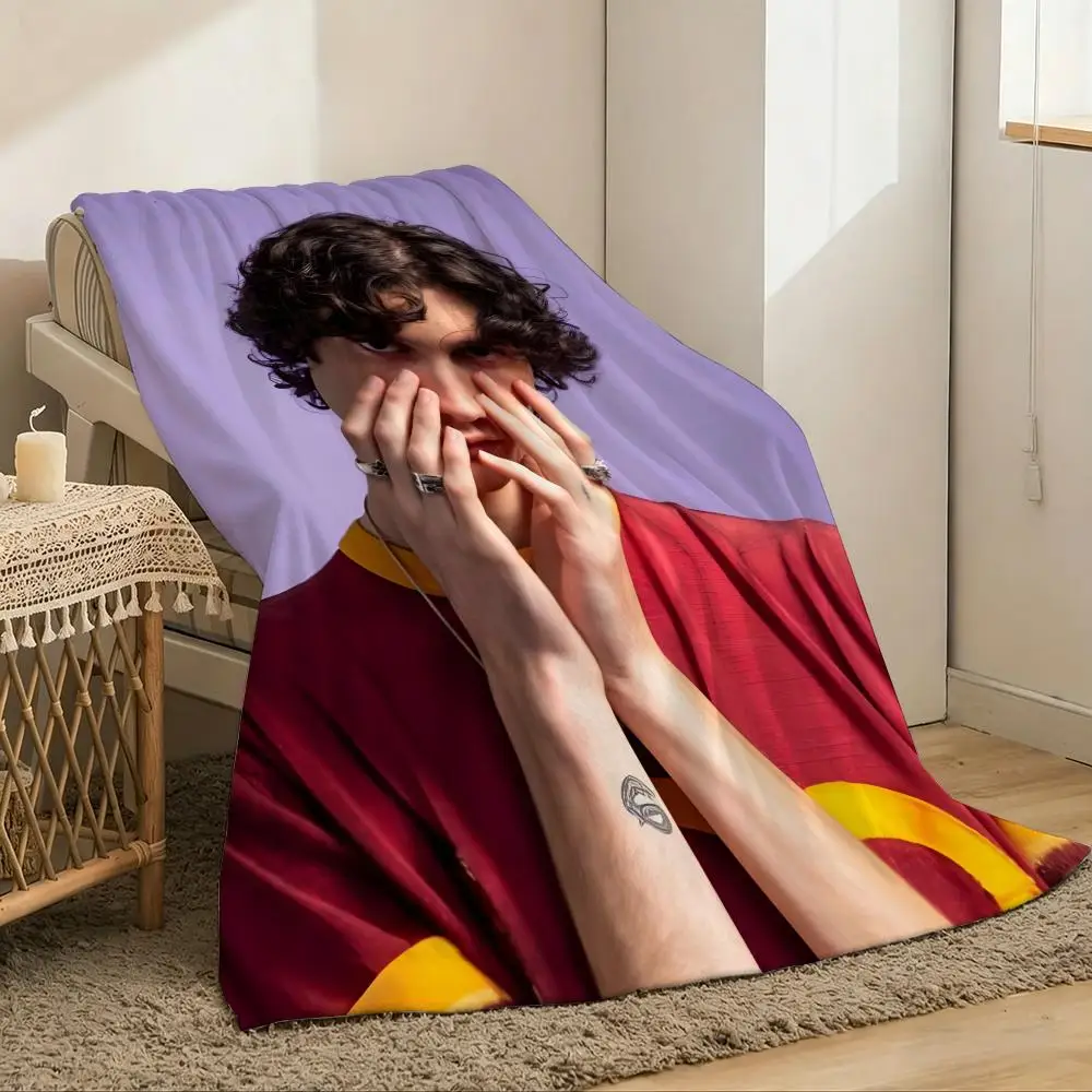 Popularity soars S-Sombr S singer Throw Lightweight 240g Flannel Blanket Soft Skin-friendly for Summer Cooling