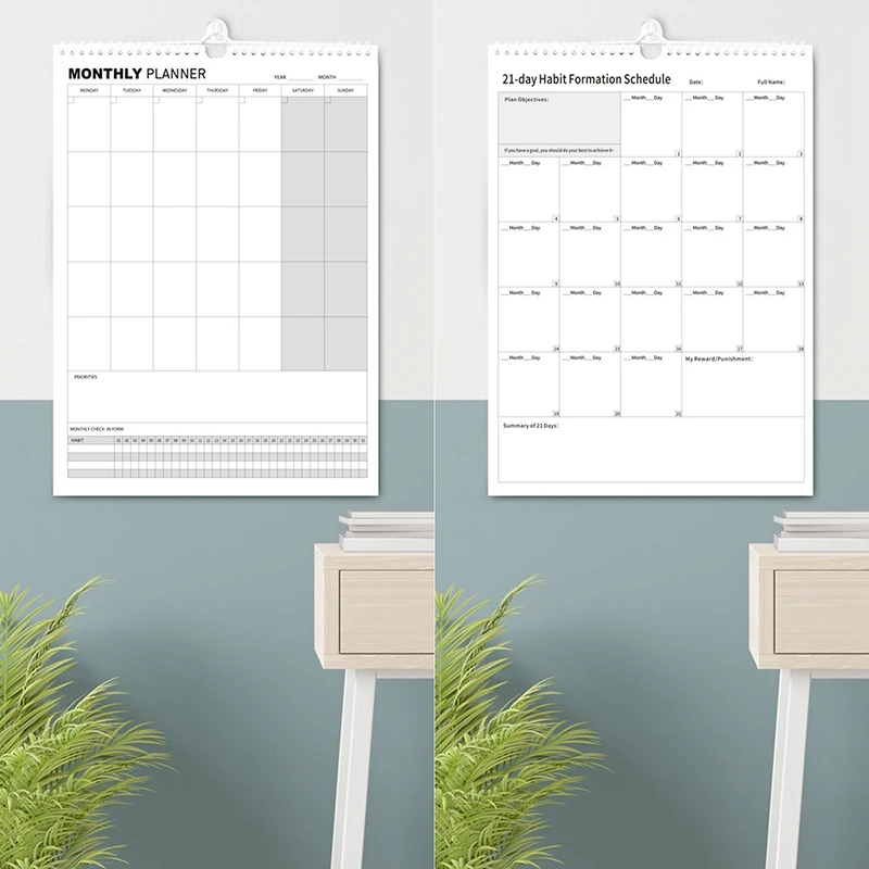 Paper Calendar Whiteboard Month Dry Erase Blank Planner Monthly Planning Work Boards