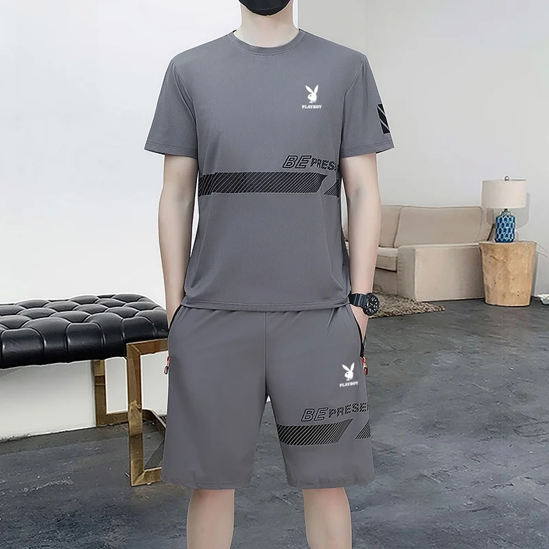 ensemble-deux-pieces-decontracte-pour-homme-en-soie-glacee-a-sechage-rapide-manches-courtes-et-shorts-amples-grande-taille-pour-la-course-et-le-fitness