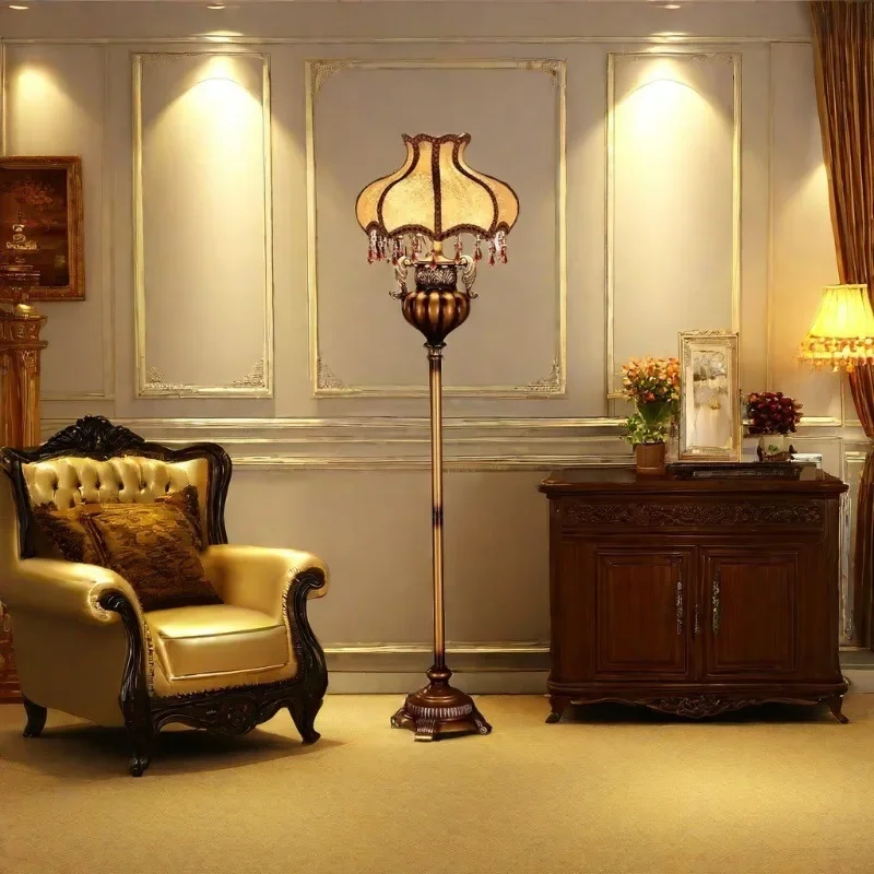 

European living room floor lamp, bedroom study, art classical floor lamp