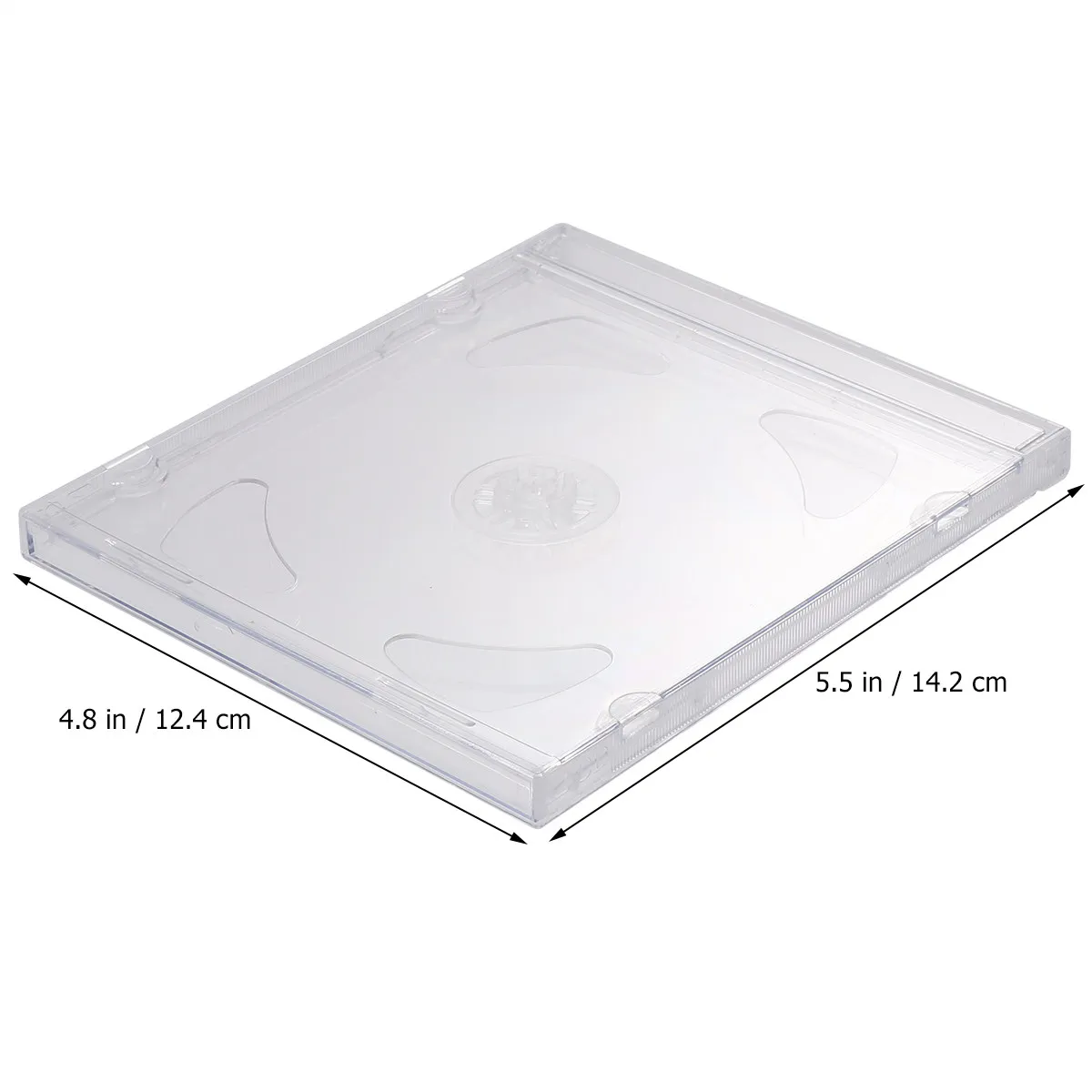 10Pcs Cd Box Lightweight Dvd Storage Case Holds 2 Discs Per Unit Portable for Home Office Wedding Video Archive