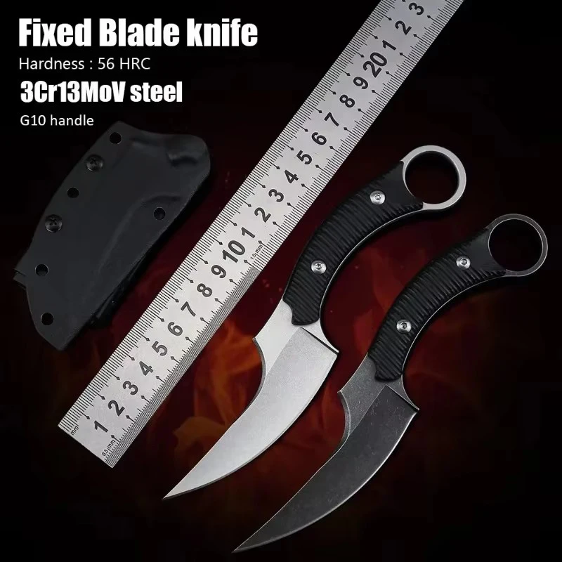 

2024 New Outdoor Utility Tactical Camping Knife EDC Tools Fixed Blade Knife Self Defense Pocket knife