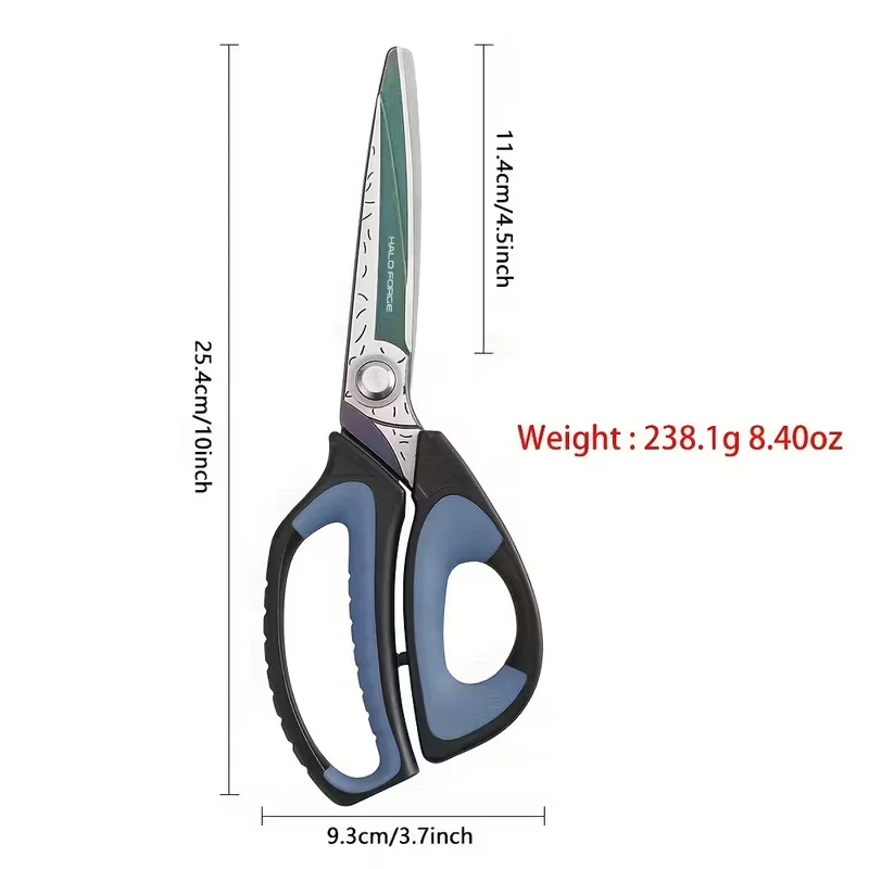 Heavy‑duty Multi‑purpose Scissors, Sharp Titanium‑coated Rust‑proof Stainless Steel, for Cutting Leather, Rope, Fabric & Plastic