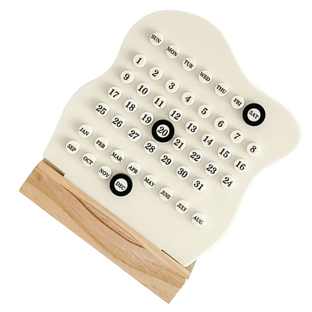 

Уникальный деревянный настольный календарь, ежедневный стоячий календарь для декора комнаты, вечный календарь из натурального дерева, украшение для офисного стола «сделай сам»