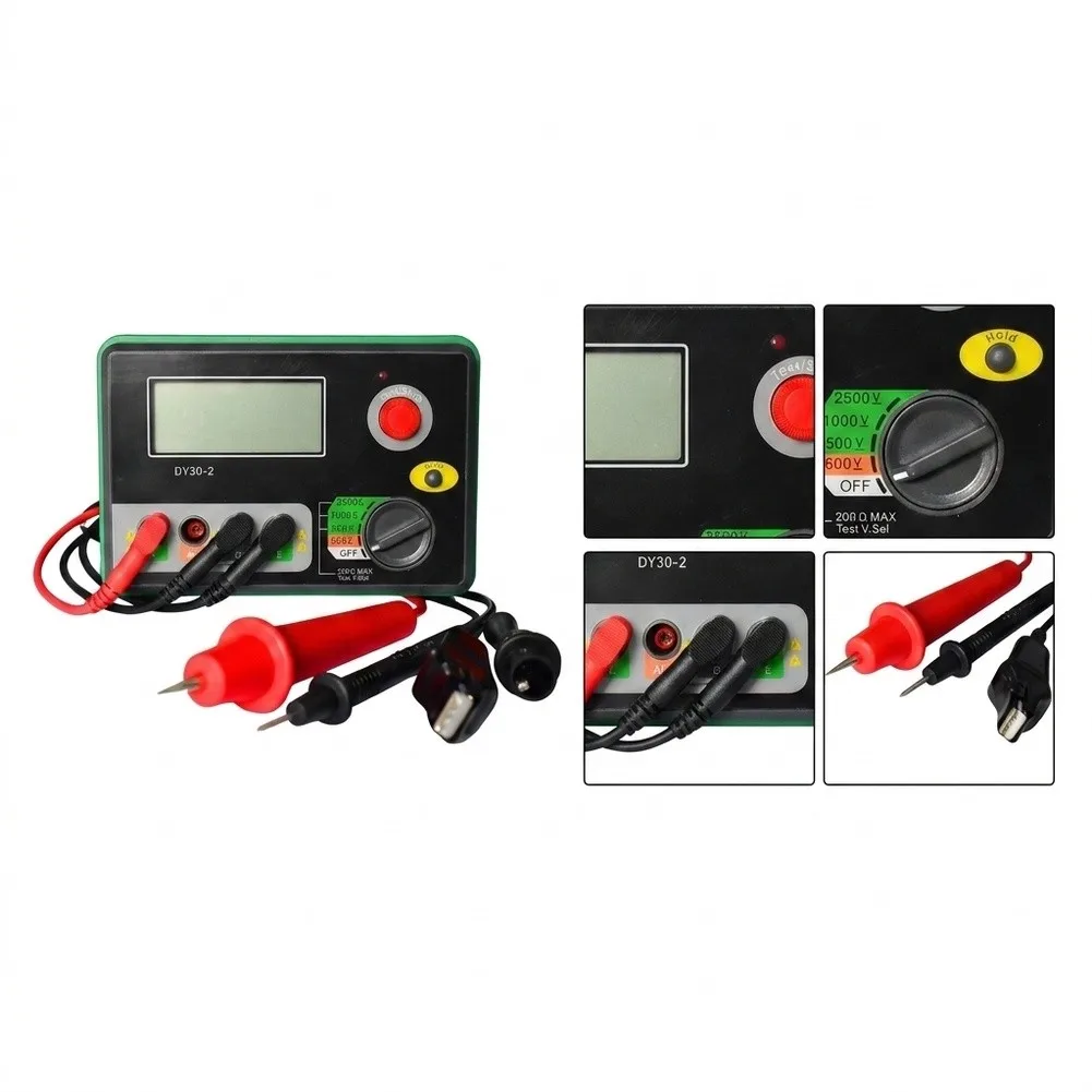 Digital Insulation Resistance Tester DY30-2 with 500V 1000V 2500V Test Voltages for Automotive Electrical Testing