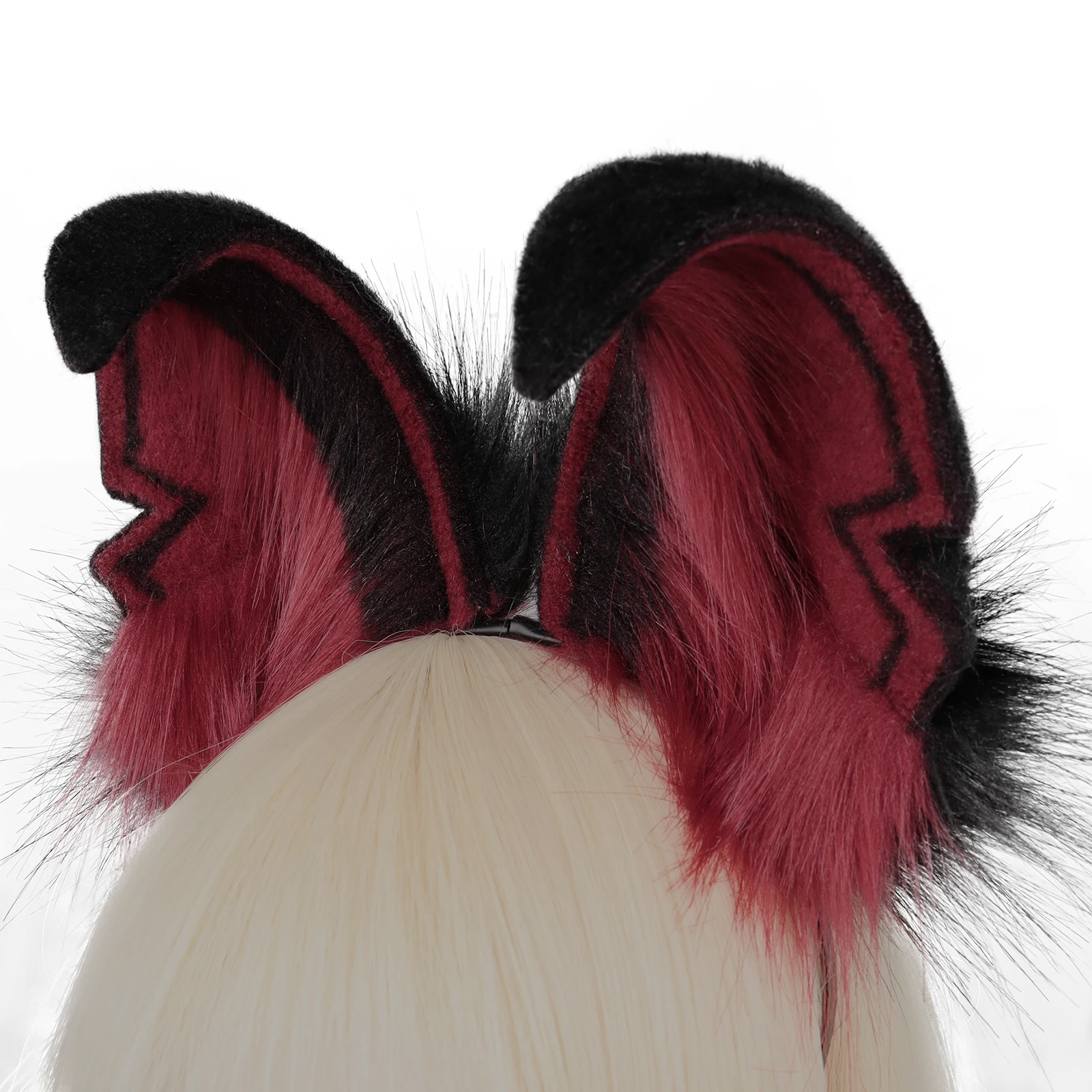 Animal Fox Wolf Ears Headband Handmade Women Men Hair Hoop Cosplay Headwear for Party