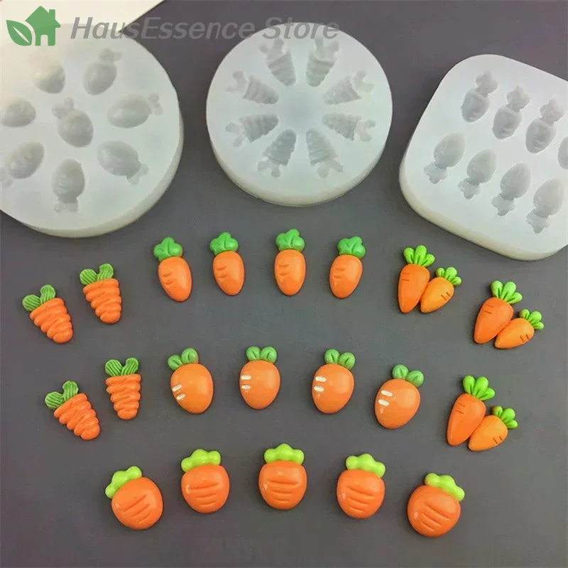 ※High Temperature Resistant Silicone Molds Mini Carrot Shape Cakes Molds Chocolate Candy Easter Cakes Baking Decoration T - view 3
