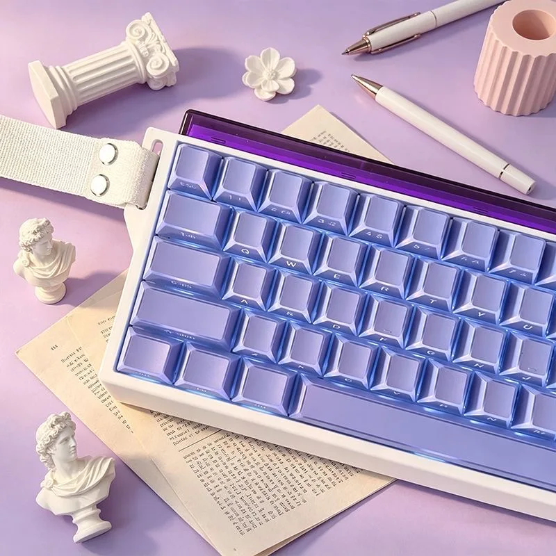 Keycaps with Beveled Edges and Backlighting PBT Side Printed Cherry Profile Key Caps for Mechanical Keyboard 60 70 80 90 100