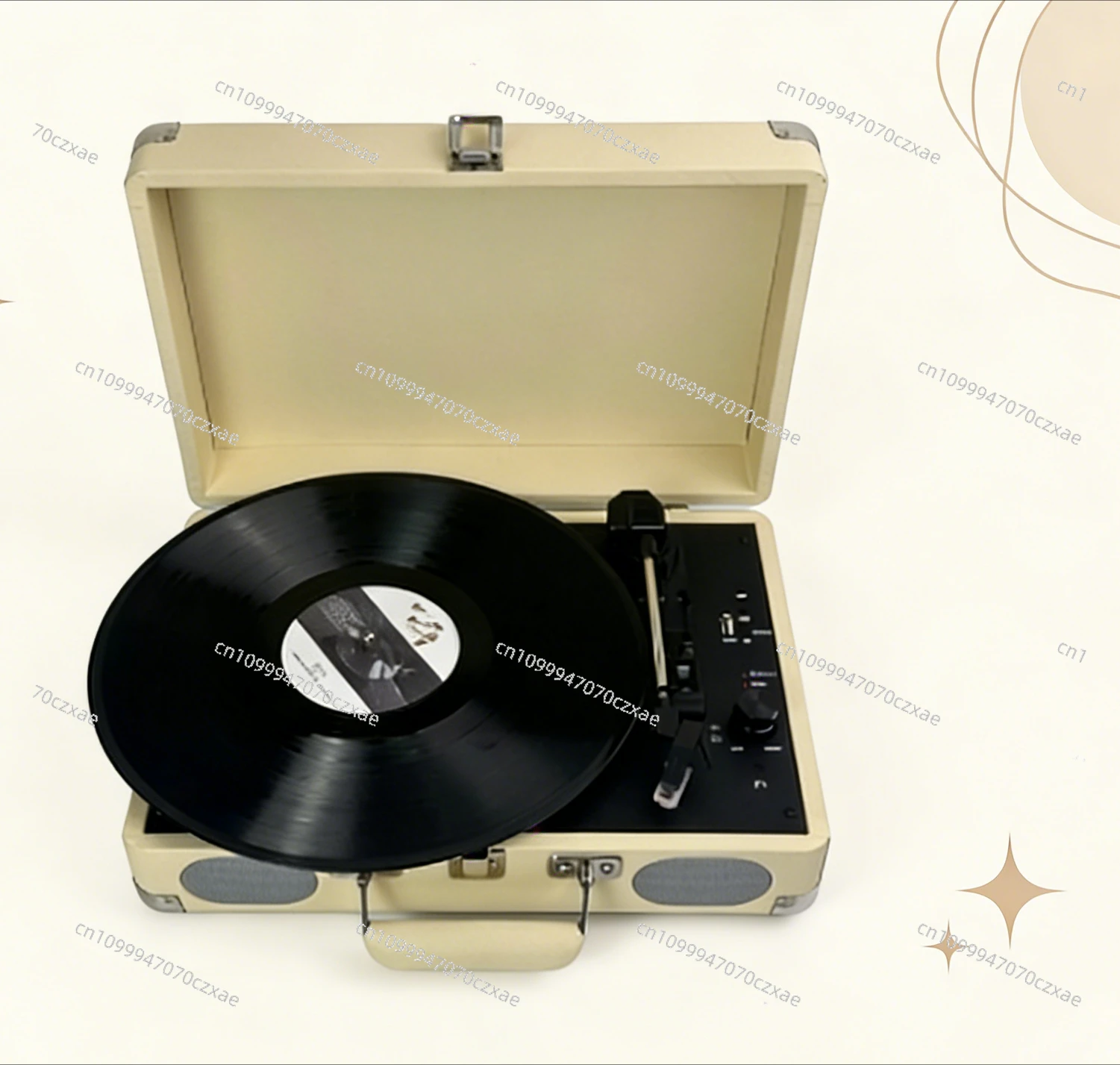 

retro vinyl record player, bluetooth speaker, leather case phonograph, living room decoration birthday gift.