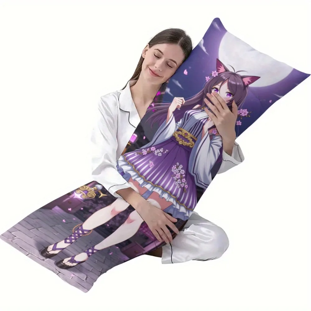 Anime Full Body Pillow Cover 20x59 Inches (50x150cm) - Manga Style Male/Female Characters, Hypoallergenic Polyester Bed Pillow w