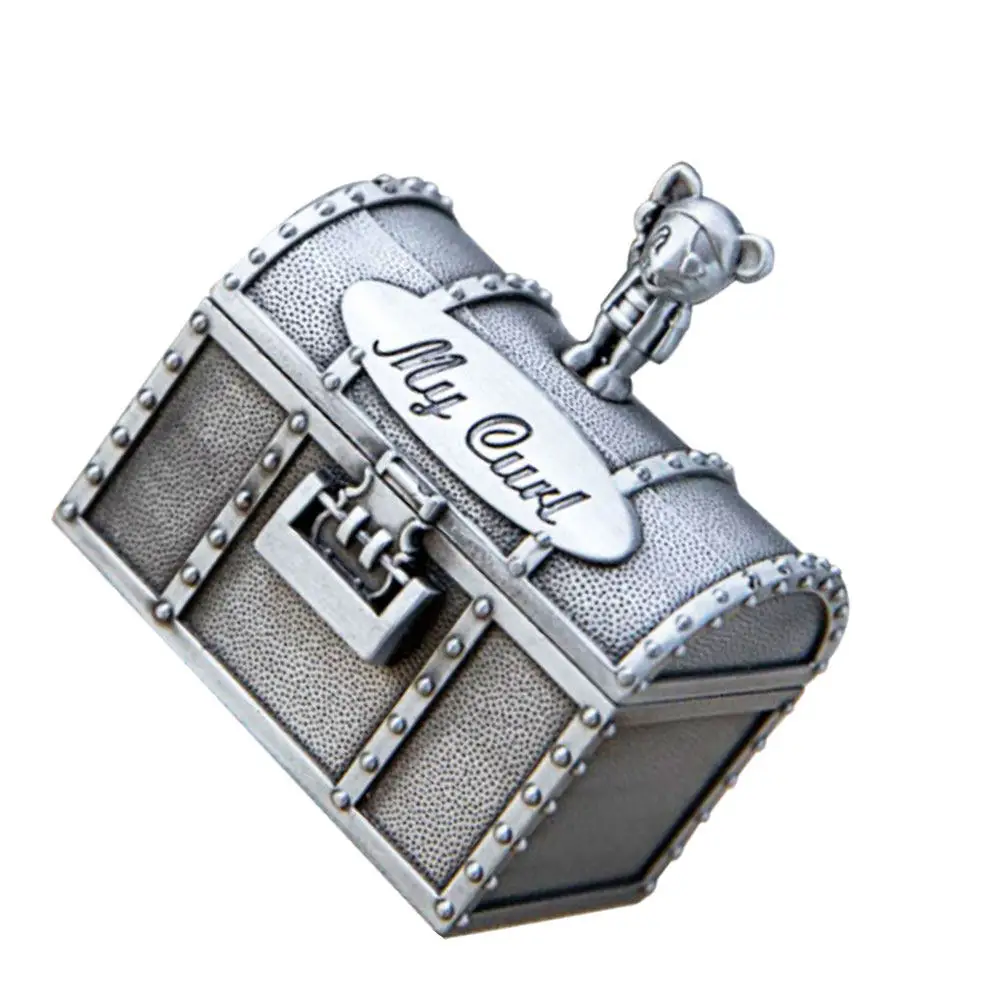 2個入りメタルベビー歯箱-プレミアム合金製-記念品ケース-赤ちゃんの最初の歯、カールヘア、マイルストーン記録用-ポータブル