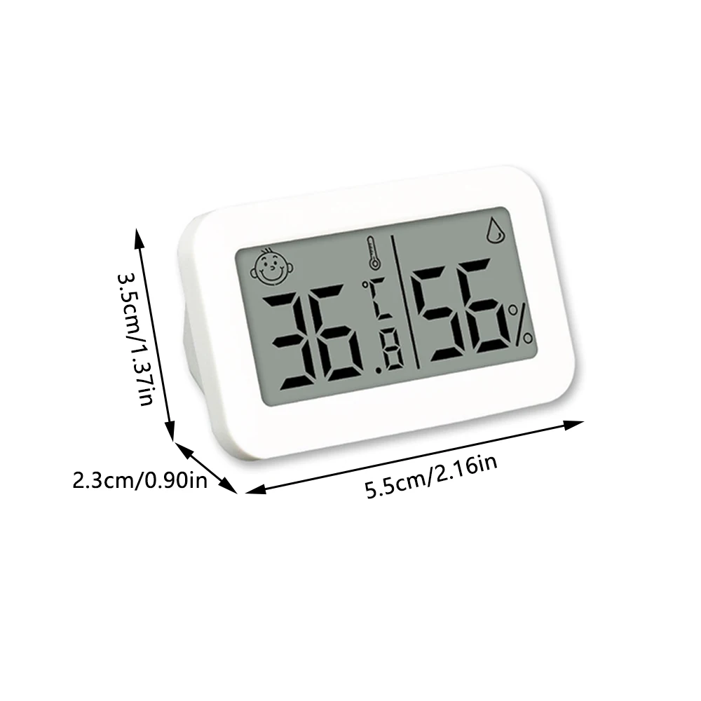 LCD Electronic Digital Temperature Humidity Meter Indoor Outdoor Thermometer Hygrometer for Homes Bedrooms Baby Rooms Offices