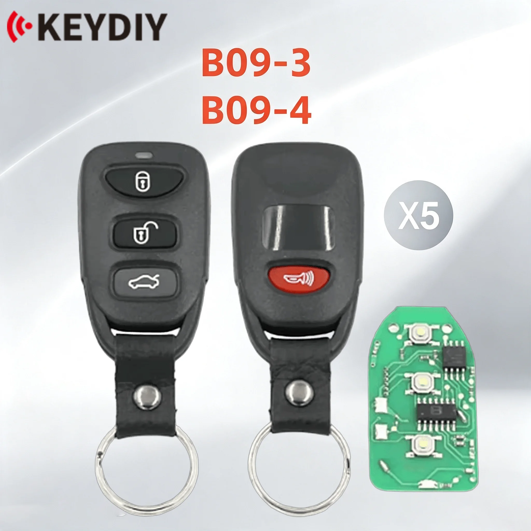 5pcs/lot KEYDIY KD B09 Car Key 3/4 Buttons Universal Remote Car Key for KD900 KD900+URG200 KD-X2 B Series Car Key