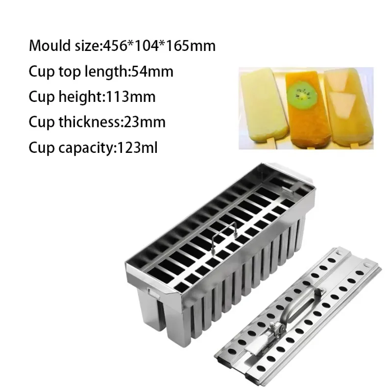 Factory price new 304 stainless steel 26-piece 123ml fruit milk ice cream popsicle mold