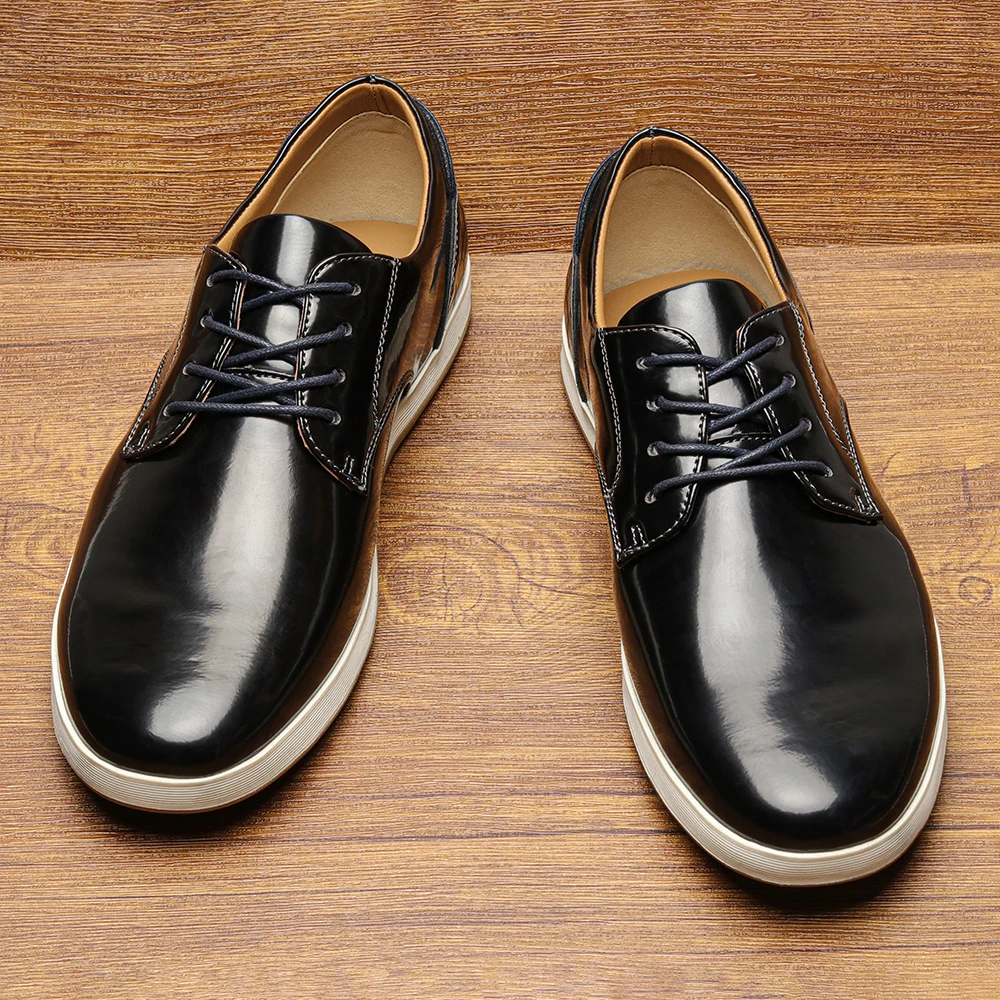 7~13 men casual shoes brand 2024 fashion comfortable leather shoes #KD4261