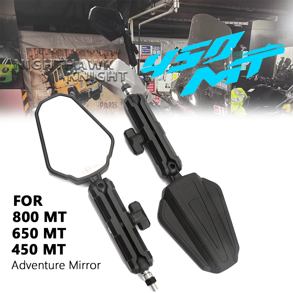 

ADV Rearview Mirrors Side Rear View Mirror Spare Parts For CFMOTO 800MT 650MT 450MT Motorcycle Accessories Adventure Mirror KIT