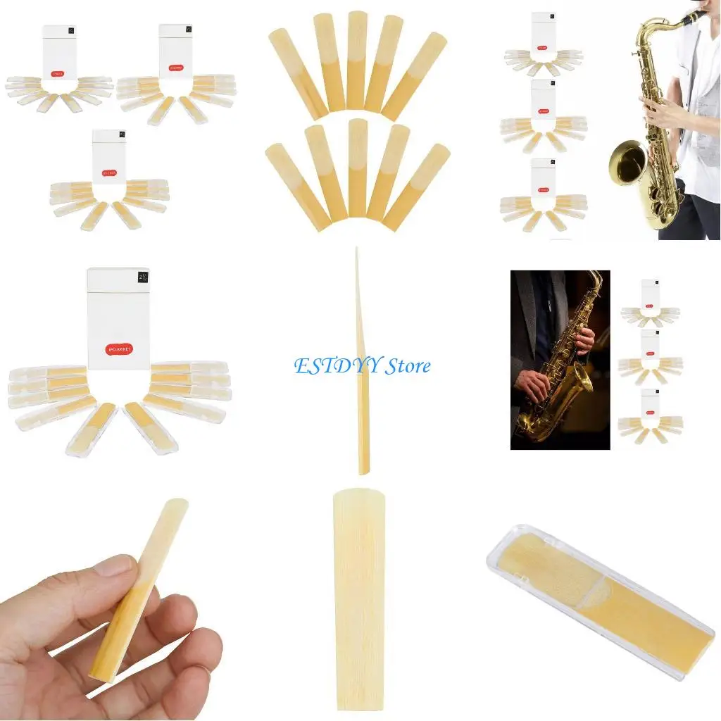 

G6DE 10 Pieces Alto Saxophone Sax Reeds Size 2.5 Strength 2 Alto Saxophone Reeds