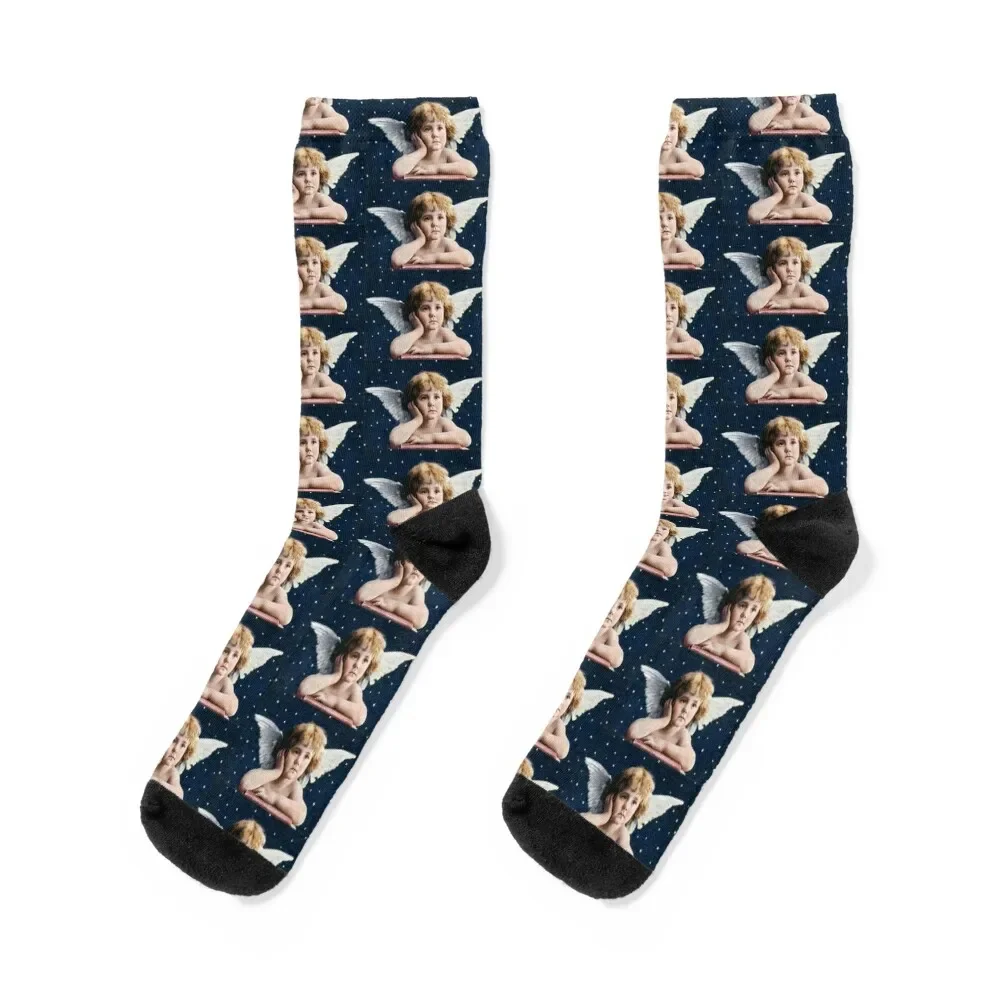 

1910 Cherub at Night Socks funny gift Rugby Luxury Woman Socks Men's