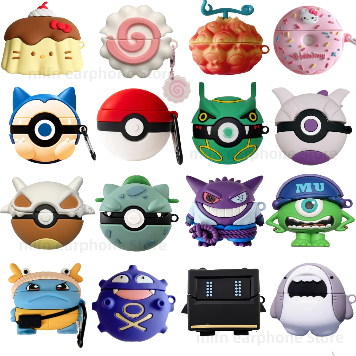 For Airpods 4 Case 2024 Pokemon 3D Cartoon Silicone Case Wireless Bluetooth Earphone Protective Case For Airpods 4th Generation