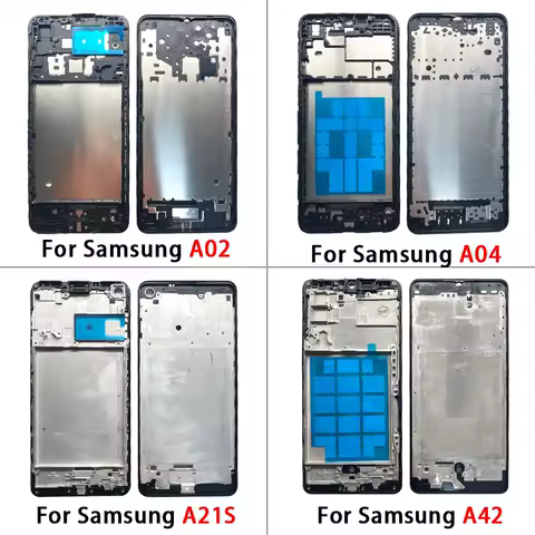 Front Housing LCD Display Frame For Samsung A02 A03S A04 A13 4G A21S A22 5G A42 A01 Core Housing Middle Frame Bezel Plate Cover