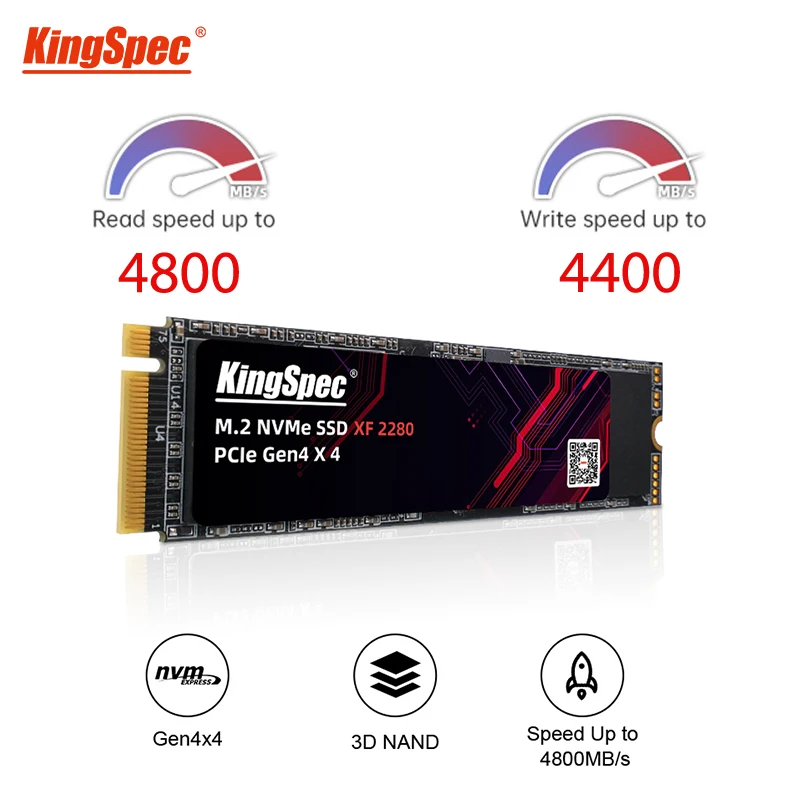 Imagem -02 - Kingspec-unidade Interna de Estado Sólido Disco Rígido para Laptop Ssd Nvme Pcie Gen4 Pcie Nmve Pci Express Nvme 512gb 1tb m2