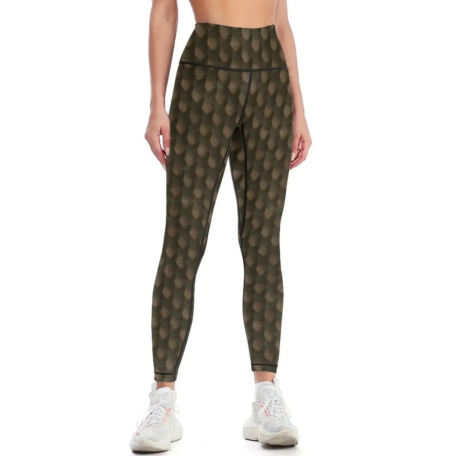 Brass Dragon Scales Leggings gym wear Training pants Fitness clothing Clothing fitness Womens Leggings