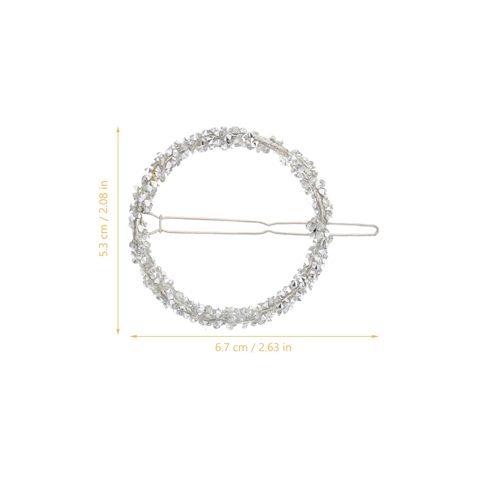 

Full Drill Hair Clips Crystal Alloy Barrettes Rhinestone Hair Accessories Women Stylish Elegant Round Design Durable for Dress