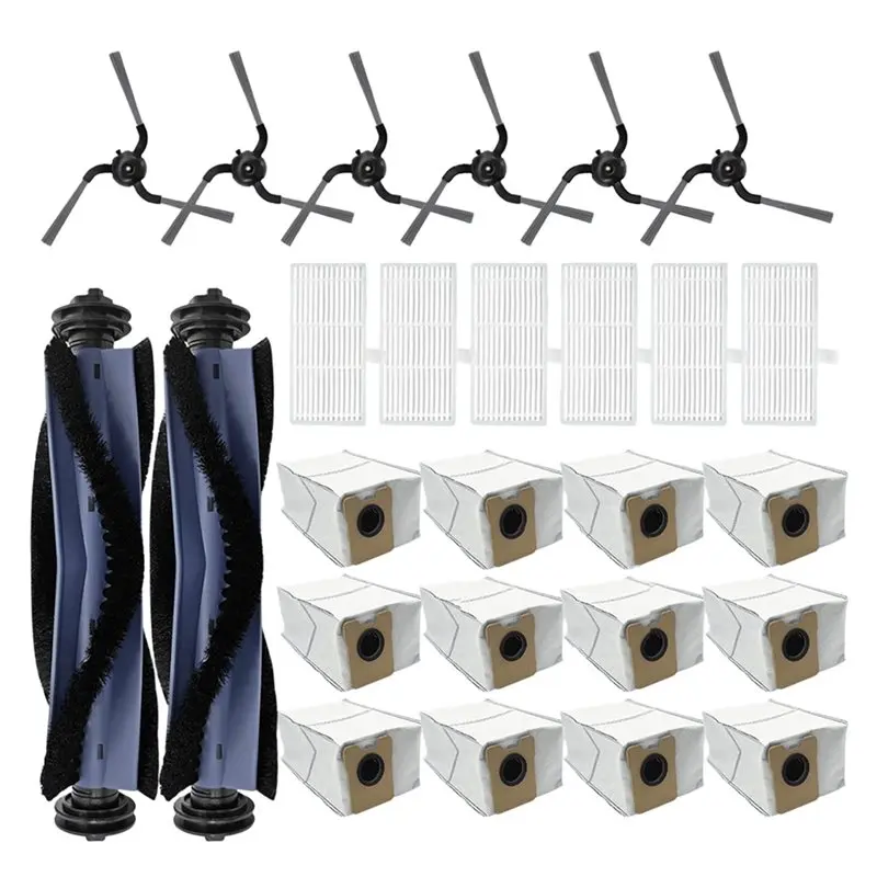 [UPUP]For Eufy C10 Robot Vacuum Replacement Accessories- Main Side Brush Filter Hepa Dust Bags(26Pcs) Spare Parts