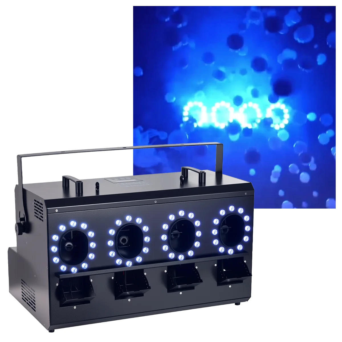 3000W 4 Holes LED Smoke Bubble Machine RGBW DMX Remote Control 1500W Double Hole Stage Wedding Bubble Spray Equipment Party Show