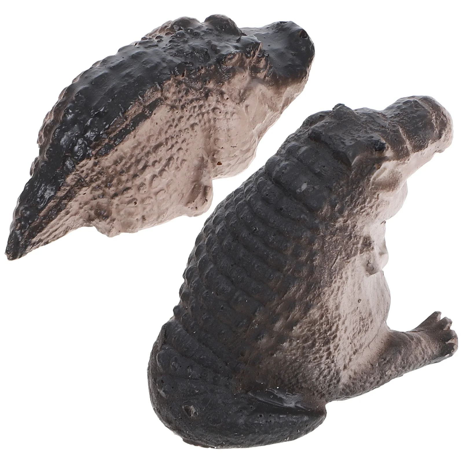 

2Pcs Mini Alligator Resin Statues Realistic Durable Home Desk Garden Figurines Indoor Outdoor Animal Decor Gift