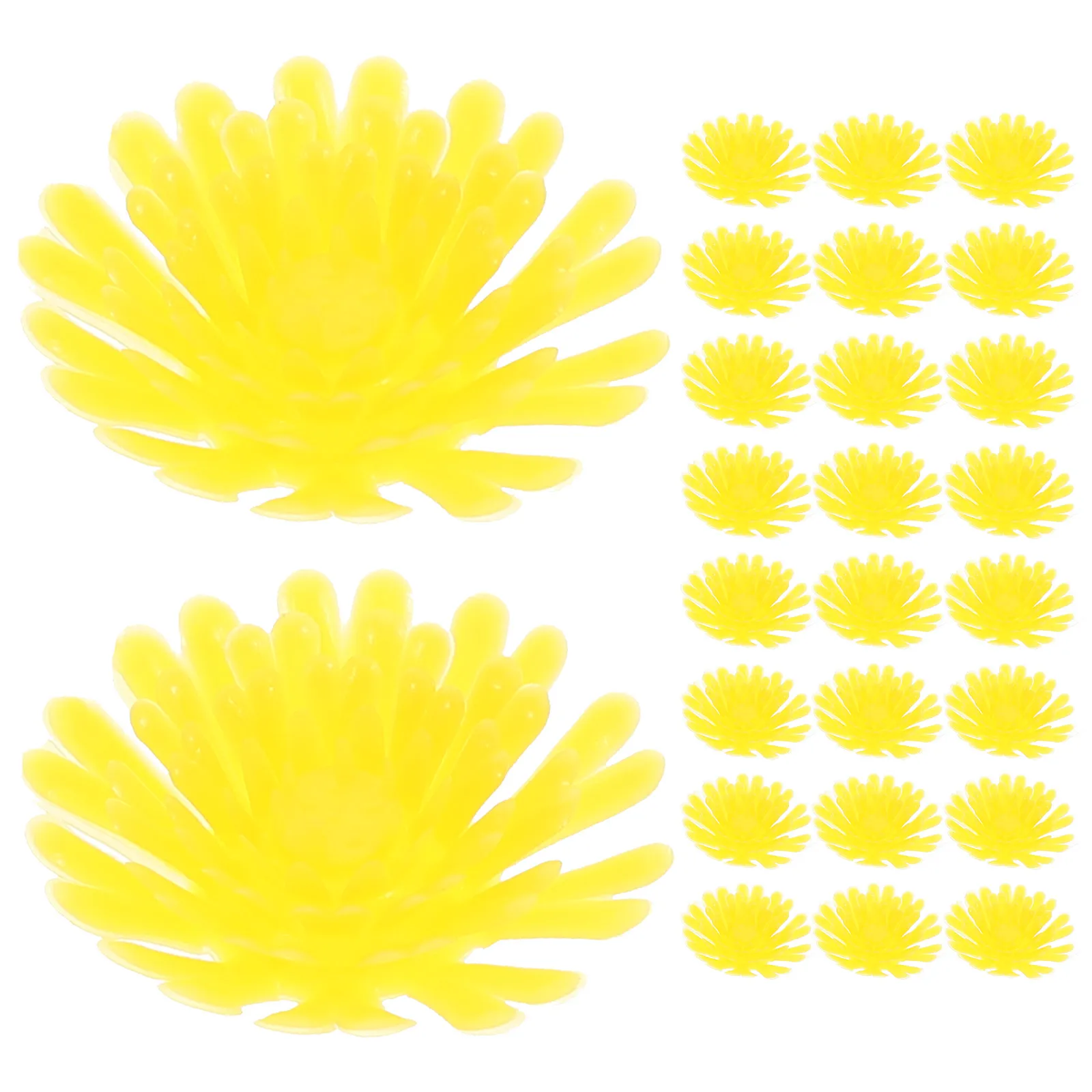

200 Pcs Simulated Plastic Chrysanthemum Disposable Sushi Sashimi Decorations Artificial Flowers Japanese Plate Ornaments