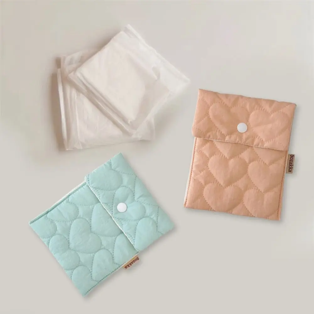 Organiser Sanitary Napkin Storage Bags Mini Bag Coin Purse Physiological Period Tampon Bag Snap Button Bags Quilted Cotton