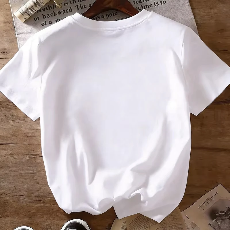 American Summer Marine Lobster Ins Printed Women Casual T-shirt Short Fashionable Y2k Personality Round Neck Comfortable T-shirt