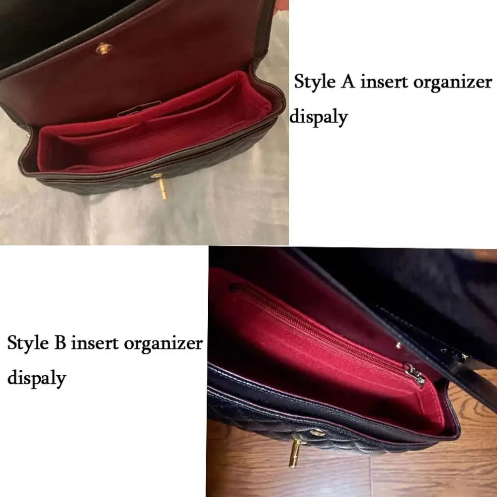 1Pcs Multi-Pocket Bag Organizer for Longchamp Mini Bag Storage Bag The Liner Bag Felt Purse Insert Handbag Liner Bag