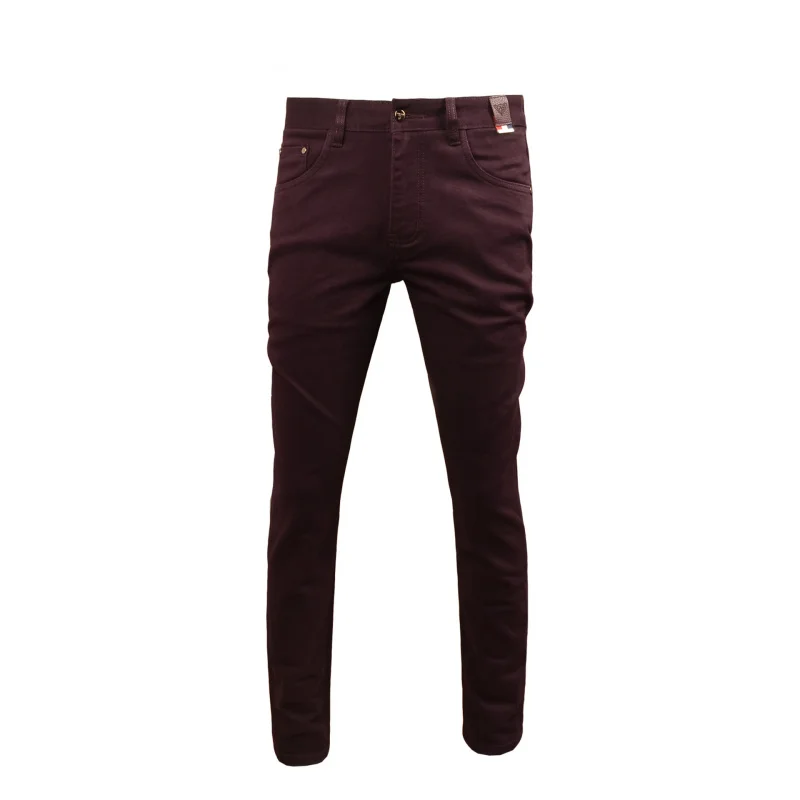 

2025 Spring Autumn Purple Jeans Men, High end Stretch Small Straight Tube Casual Handsome Light Luxury Men's Pants