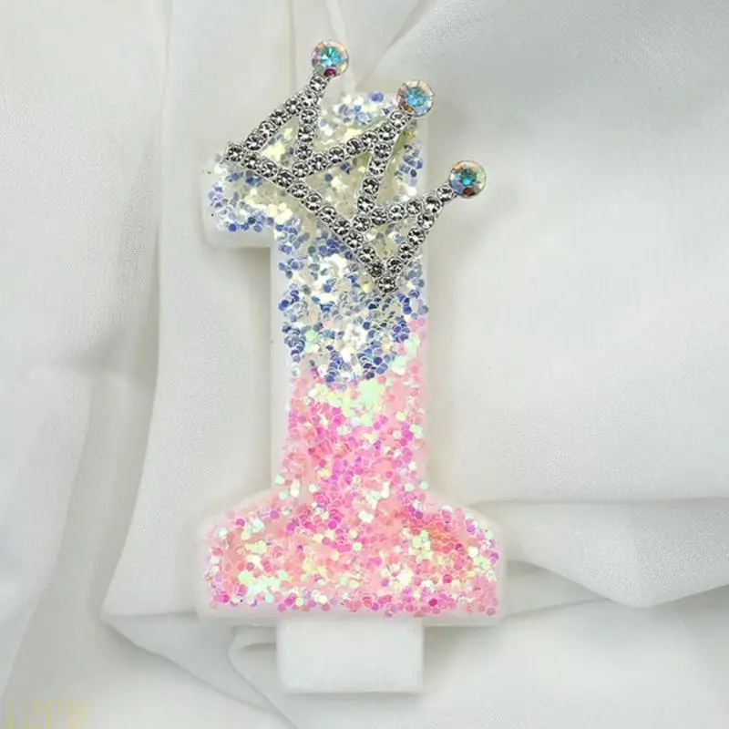 12PD Birthday for Cake,Pink Crown Number Cake Toppers Decoration Gift