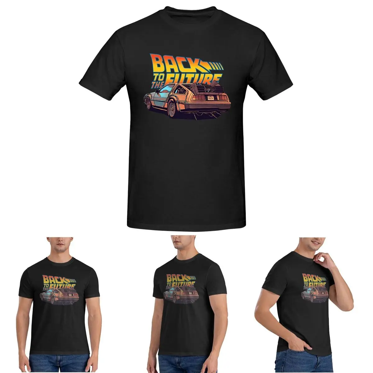 

Мужская футболка «Назад в будущее», хлопковые футболки больших размеров, мужская летняя одежда с коротким рукавом и круглым вырезом, топы S-6XL