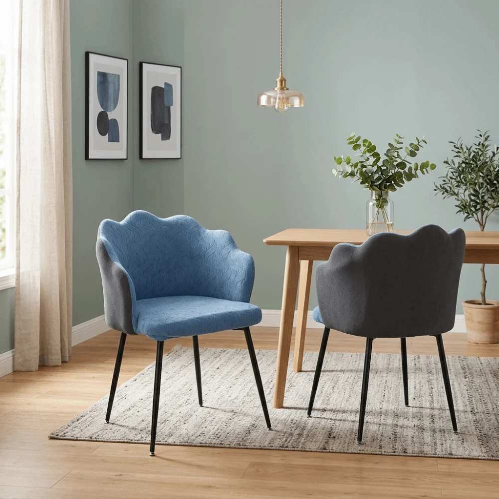 Double Color Elastic Petal Chair Cover Soft Elastic Band Chair Seat Slipcovers Removable Thickened Seat Protectors Home Decor