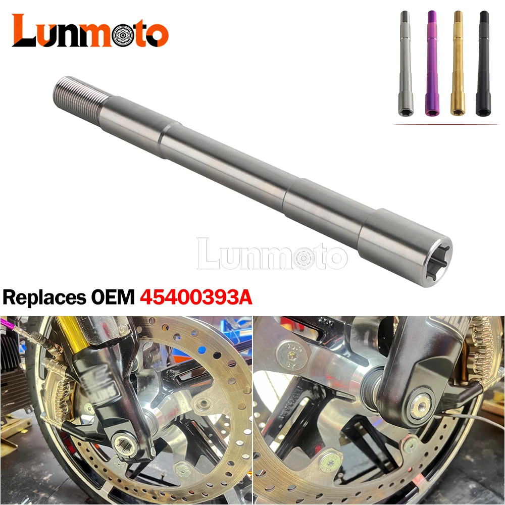 

Motrocycle Front Wheel Axle Kit Stainless/Titanium OEM 45400393A For Harley X Öhlins Inverted Fork Legs P/N 45400392 45400393